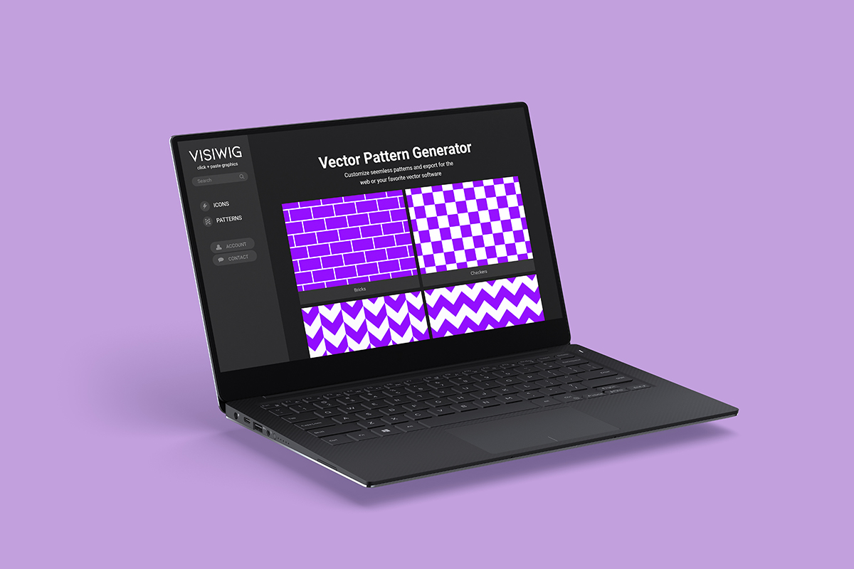 Pattern Web-app on laptop