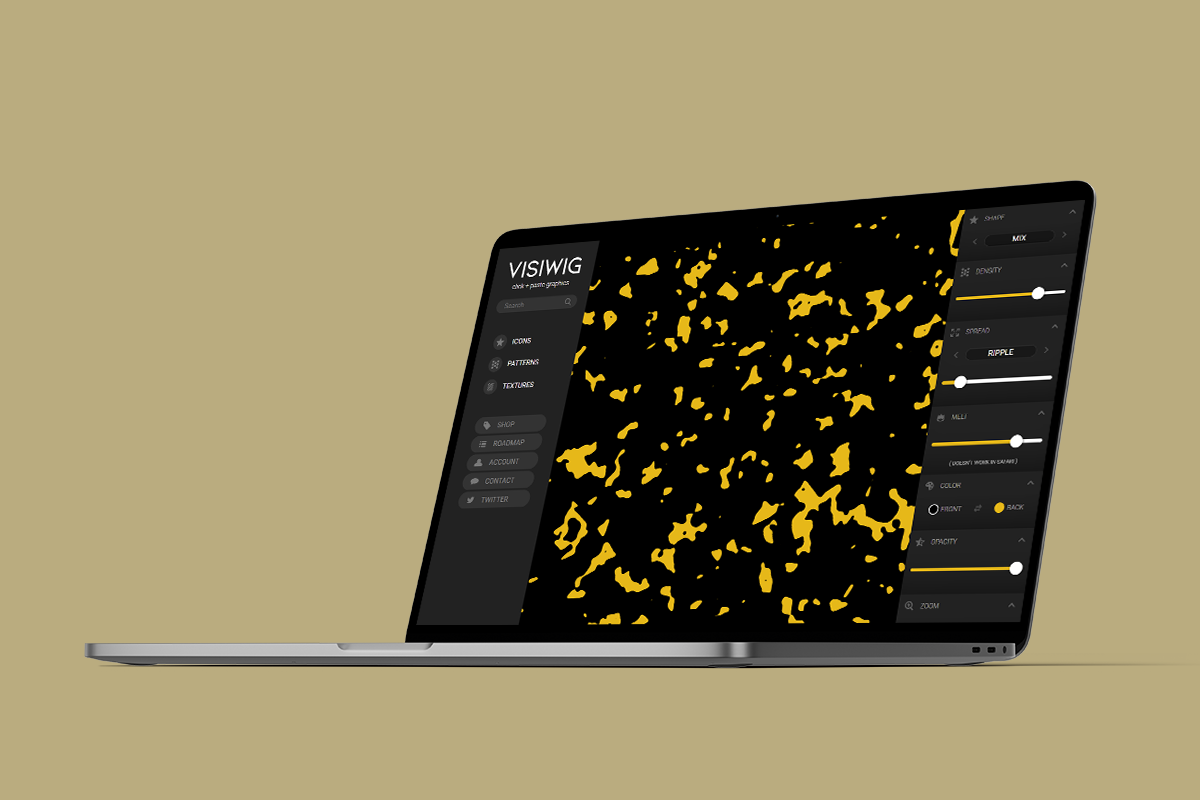Laptop demo of the web-based texture generator